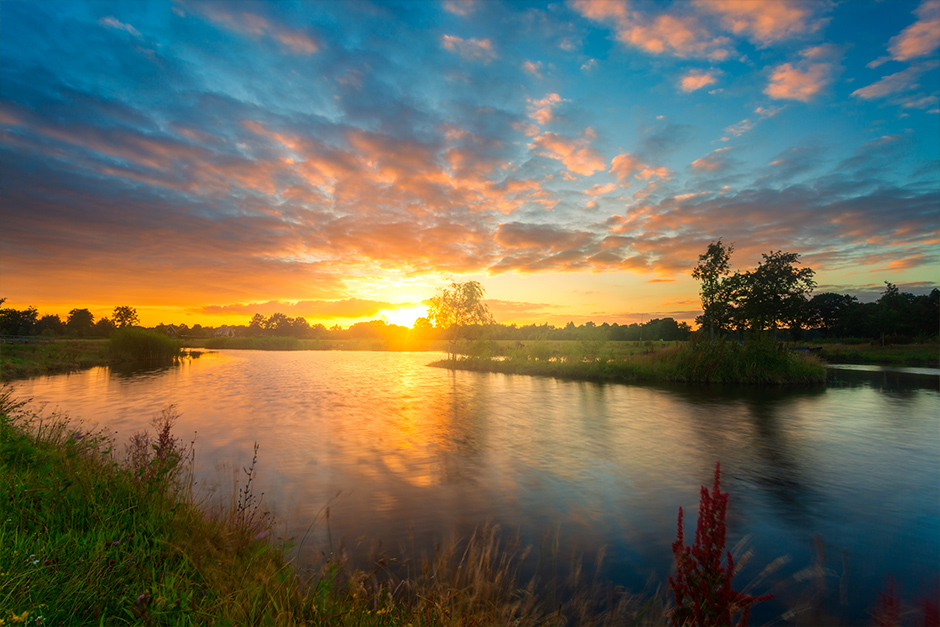 Nilantsven Zonsondergang door Ronald Kamphuis