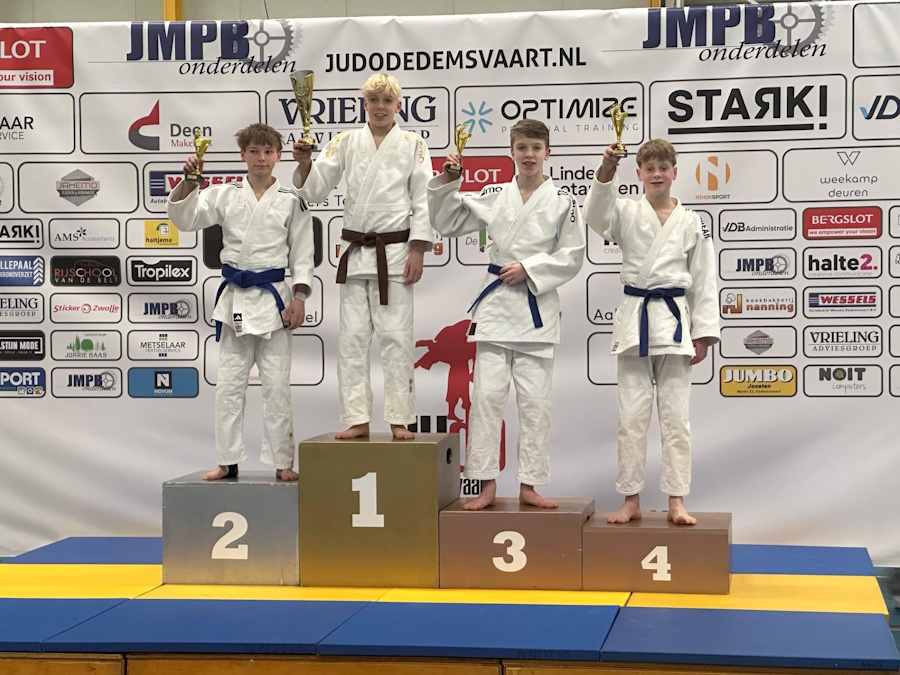 Judo Dedemsvaart jan25 podium grotere jongens