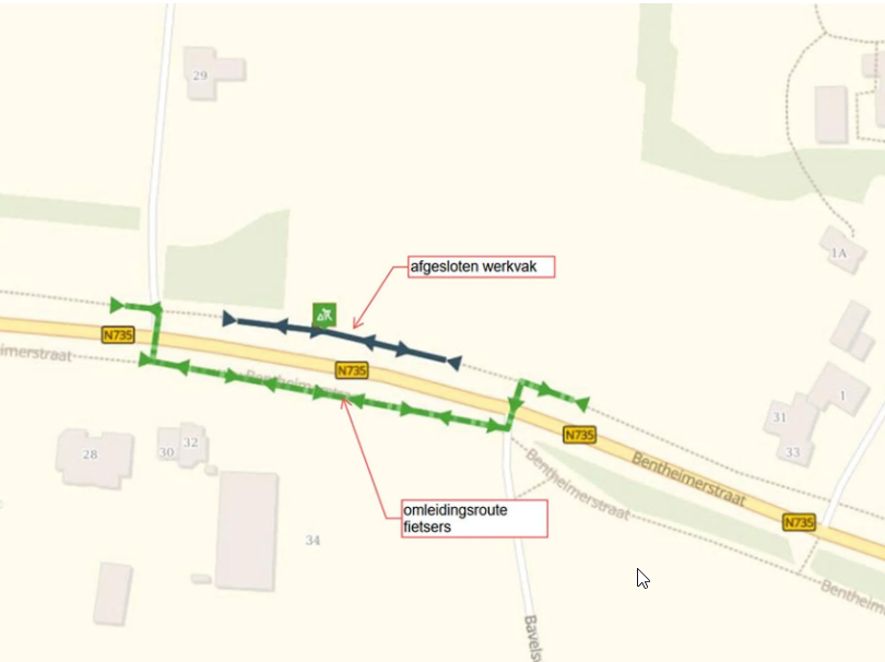 Rioolwerkzaamheden onder fietspad Bentheimerstraat