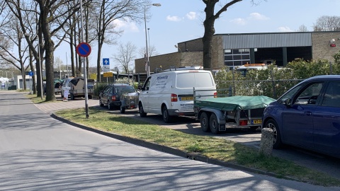 Omleidingsroute naar afvalbrengpunt