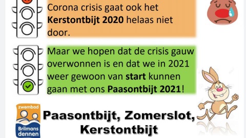 Kerstontbijt zwembad Brilmansdennen gaat niet door