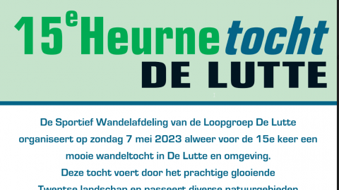 Heurnetocht de Lutte zondag 7 mei