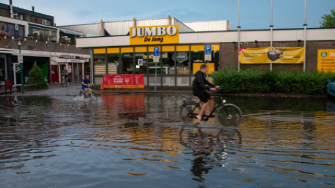 Veel regenwater Losser stroomt niet meer in vuilwaterriool