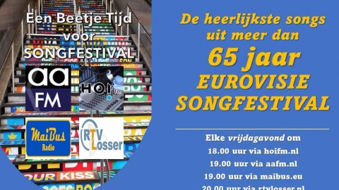 Elke vrijdag om 21 uur songfestivalmuziek op radio RTV Losser