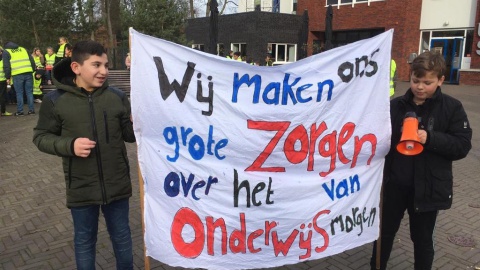 Niet gestaakt wel geprotesteerd