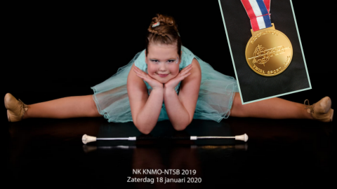 Vajèn Scholten Nederlands kampioen solo twirl