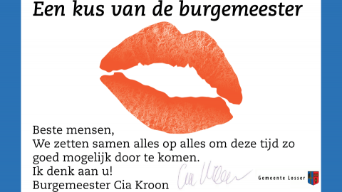 Een kaartje van burgemeester Cia Kroon