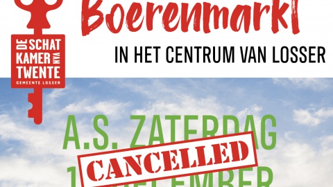 Boerenmarkt a.s. zaterdag gaat niet door