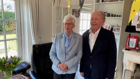 Echtpaar G.J. Gerrits en A.M. Gerrits-Meijer 60 jaar getrouwd.